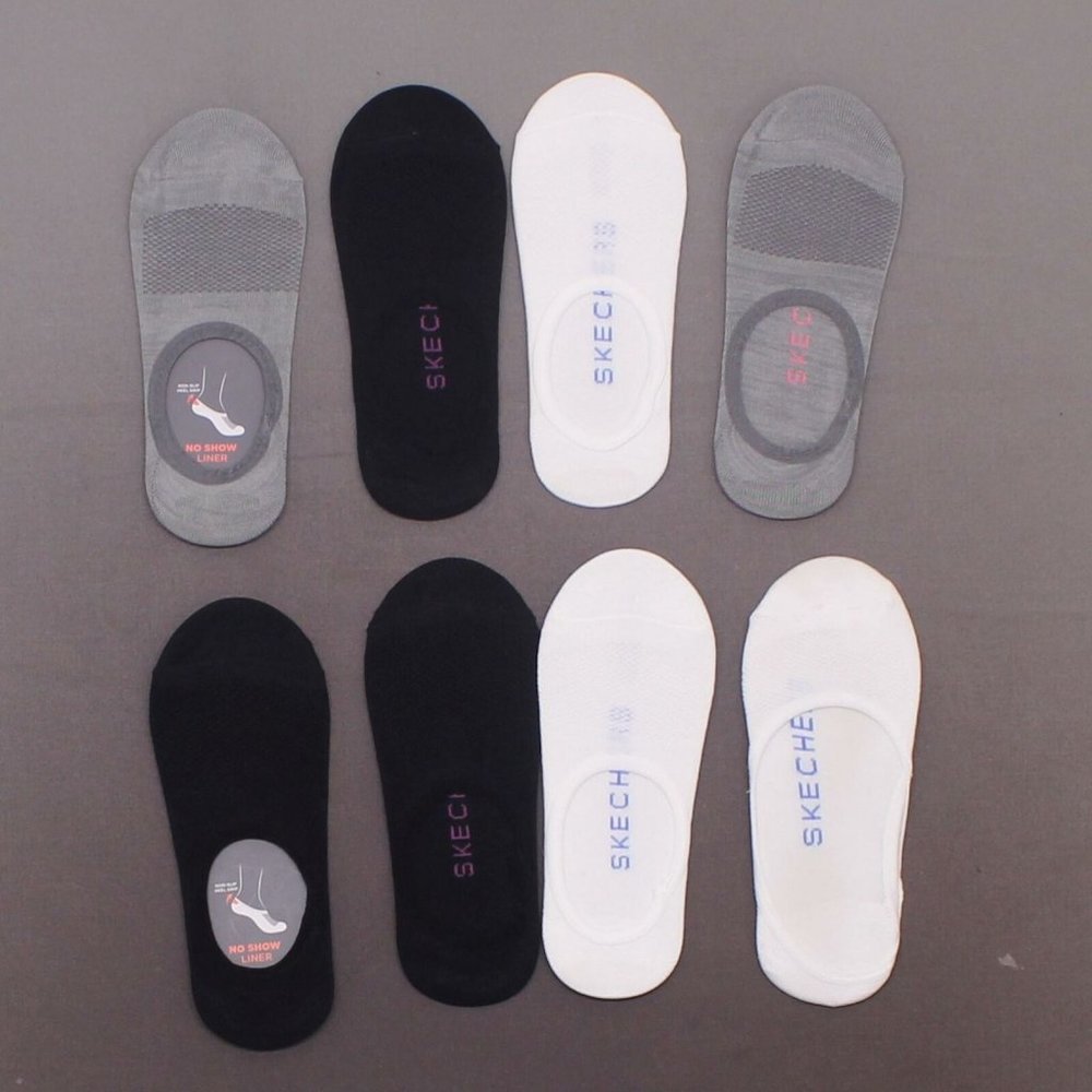 skechers Womens Invisible No Show Liners Socks 8 p - Picture 3 of 12